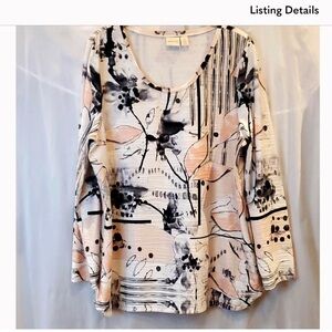 Chicos Zenergy scooped neck blouse